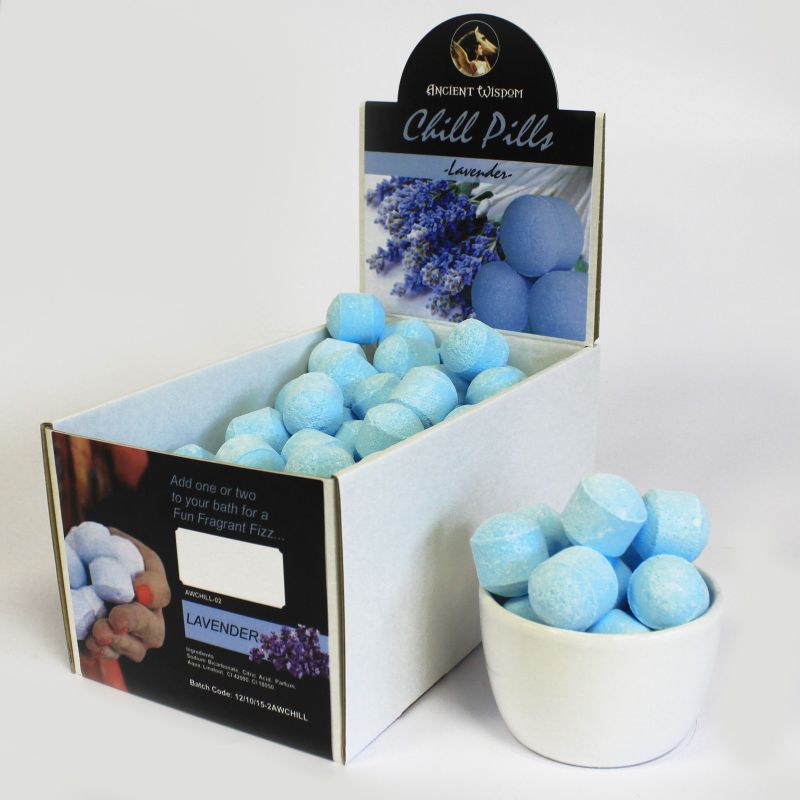 1.3Kg Box of Lavender Chill Pills - White Label