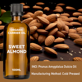 10x Sweet Almond Organic Base Oil 100ml - White Label