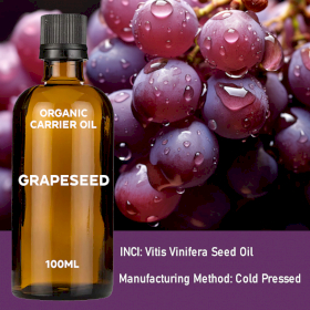 10x Grapeseed Organic Base Oil 100ml - White Label