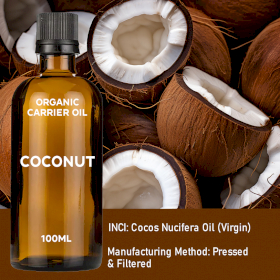 10x Coconut Organic Base Oil 100ml - White Label