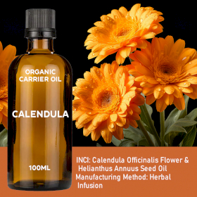 10x Calendula Organic Base Oil 100ml - White Label