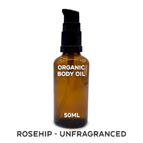 10x Organic Body Oil 50ml - Rosehip (Unfragranced) - White Label