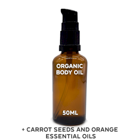 10x Organic Body Oil 50ml - Carrot & Orange - White Label