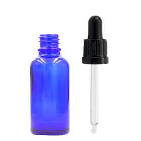 156x 15ml Blue Glass Dropper Bottle  with Black Pipette