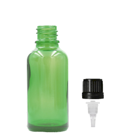 88x 50ml Green Glass Dropper Bottle with Dropper Cap