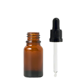 192x 10ml Amber Glass Dropper Bottle with Black Pipette