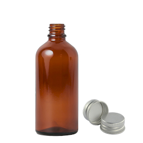 88x 50ml Amber Glass Dropper Bottle with Aluminium Cap