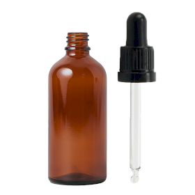 88x 50ml Amber Glass Dropper Bottle with Black Pipette
