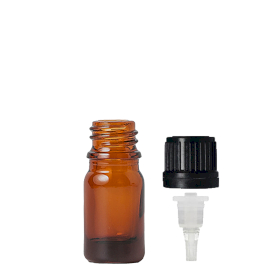 255x 5ml Amber Glass Dropper Bottle with TE Dropper Cap