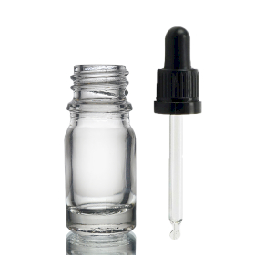 255x 5ml Clear Glass Dropper Bottle  with Clear Pipette