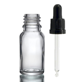 192x 10ml Clear Glass Dropper Bottle  with Clear Pipette