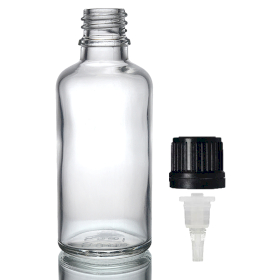 84x 100ml Clear Glass Dropper Bottle with Dropper Cap