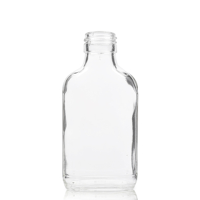 80x 200ml Clear Glass Flask Bottle + Aluminium Cap
