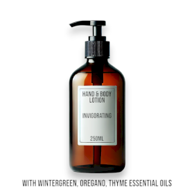 4x Wintergreen, Oregano, Thyme Hand & Body Lotion 250ml - White Label