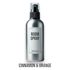 6x 100ml Room Spray - Cinnamon & Orange - White Label