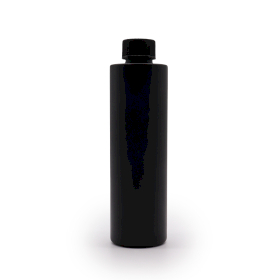 12x 150ml Tall Black Glass Bottle with Cap
