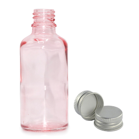168x 100ml Rose Pink Glass Dropper Bottle with Aluminium Cap