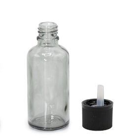264x 50ml Smoke Grey Glass Dropper Bottle with Child Resistant Dropper Cap
