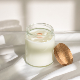 6x Woodwick Soy Candle - Leaves and Linen - White Label