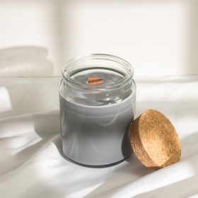 6x Woodwick Soy Candle - Ash & Woodsmoke - White Label