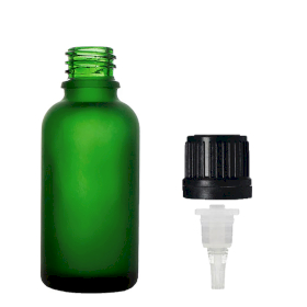 88x 50ml Frosted Green Glass Dropper Bottle with Dropper Cap