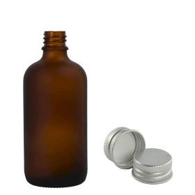 88x 50ml Frosted Amber Glass Dropper Bottle with Aluminium Cap