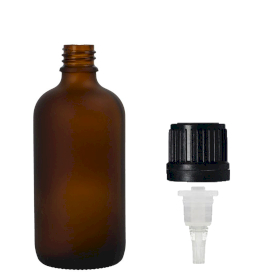 88x 50ml Frosted Amber Glass Dropper Bottle with Dropper Cap