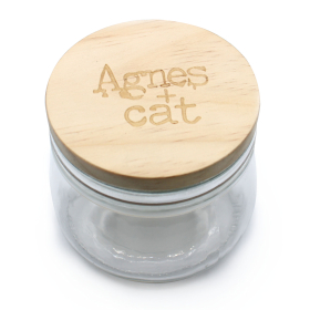 6x 250ml Glass Jar with A+C Wood Lid