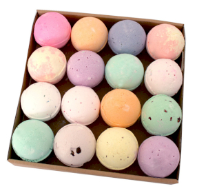 16x Random Mix Jumbo Bath Bomb 180g - White Label