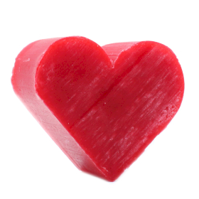 100x Heart Guest Soap - Raspberry - White Label
