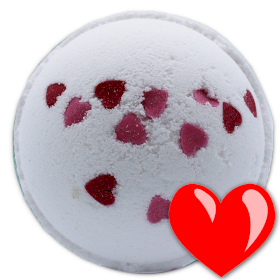 16x Love Hearts Bath Bomb 180g - Wild Flowers - White Label