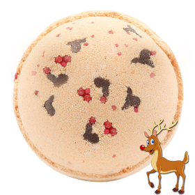 16x Reindeer and Red Nose Bath Bomb 180g - Toffee & Caramel - White Label
