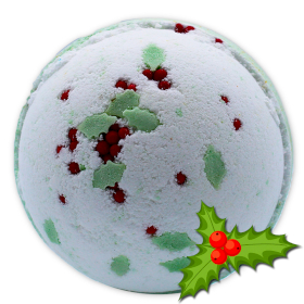 16x Christmas Bath Bomb 180g - Holly Berry & Mistletoe - White Label