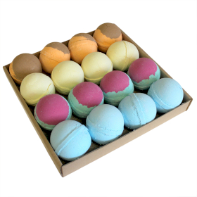 16x Festive Mix Jumbo Bath Bomb 180g - White Label