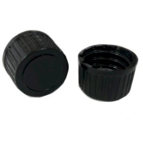 50x Black Cap for Dropper Bottles TE Boreseal Closure GL18-52 - No Dropper
