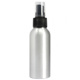 8x 100ml Aluminium Bottle with Black Spray Top