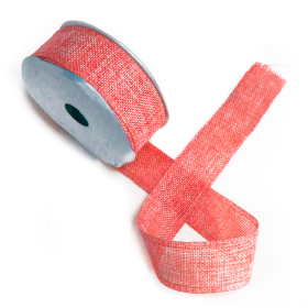 Natural Texture Ribbon 38mm x 20m - Red