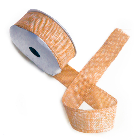 Natural Texture Ribbon 38mm x 20m - Vintage Orange