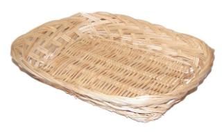 10x Rectangular Basket - 25x20x5cm