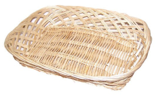 10x Rectangular Basket - 30x23x7cm