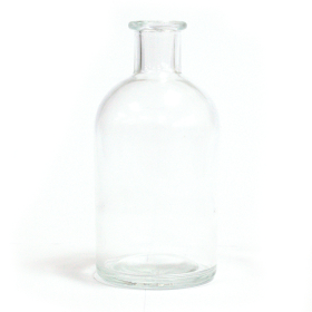 6x 200 ml Round Antique Reed Diffuser Bottle - Clear