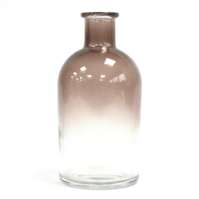 6x 200 ml Round Antique Reed Diffuser Bottle - Charcoal