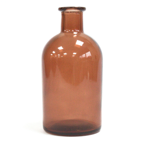 6x 200 ml Round Antique Reed Diffuser Bottle - Amber