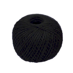 6x Jute Twine - Black - 60 meters