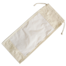 10x Long Cotton Window Pouch - 35x15cm