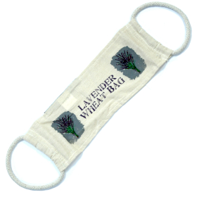 10x Empty Cotton Wheat Bag with Rope Handles - Lavender Design