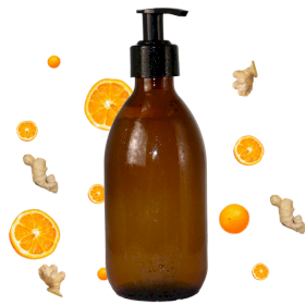 4x Ginger, Orange Hand & Body Wash 300ml - White Label