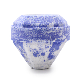 16x White & Blue Gemstone Bath Bomb - White Label