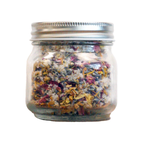 4x Natural Floral Bath Soak 140g- White Label