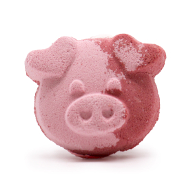 10x White Label Pig Bathbomb 70g - Vanilla Cup Cake